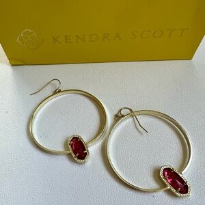 Kendra Scott Gold and Ruby Earrings